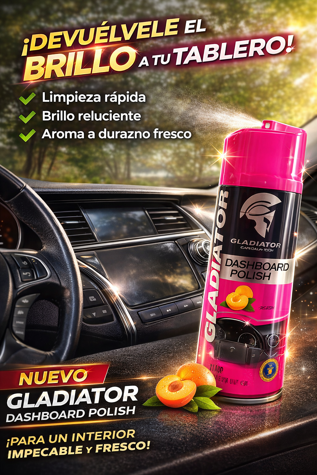 Silicona Spray Para Tablero 450ml Max Brillo Gomas Plástico