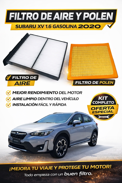 Filtro De Aire Y Polen Subaru Xv 1.6 Gasolina 2020