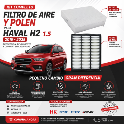 Filtro De Aire Y Polen Haval H2 1.5 2015-2025