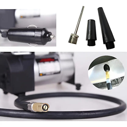 Compresor Aire Metalico Vehiculo Auto Moto Color Plateado