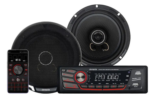 Radio Para Auto Aiwa Aw-c2016bt Combo Con Dos Parlantes De 6,5''